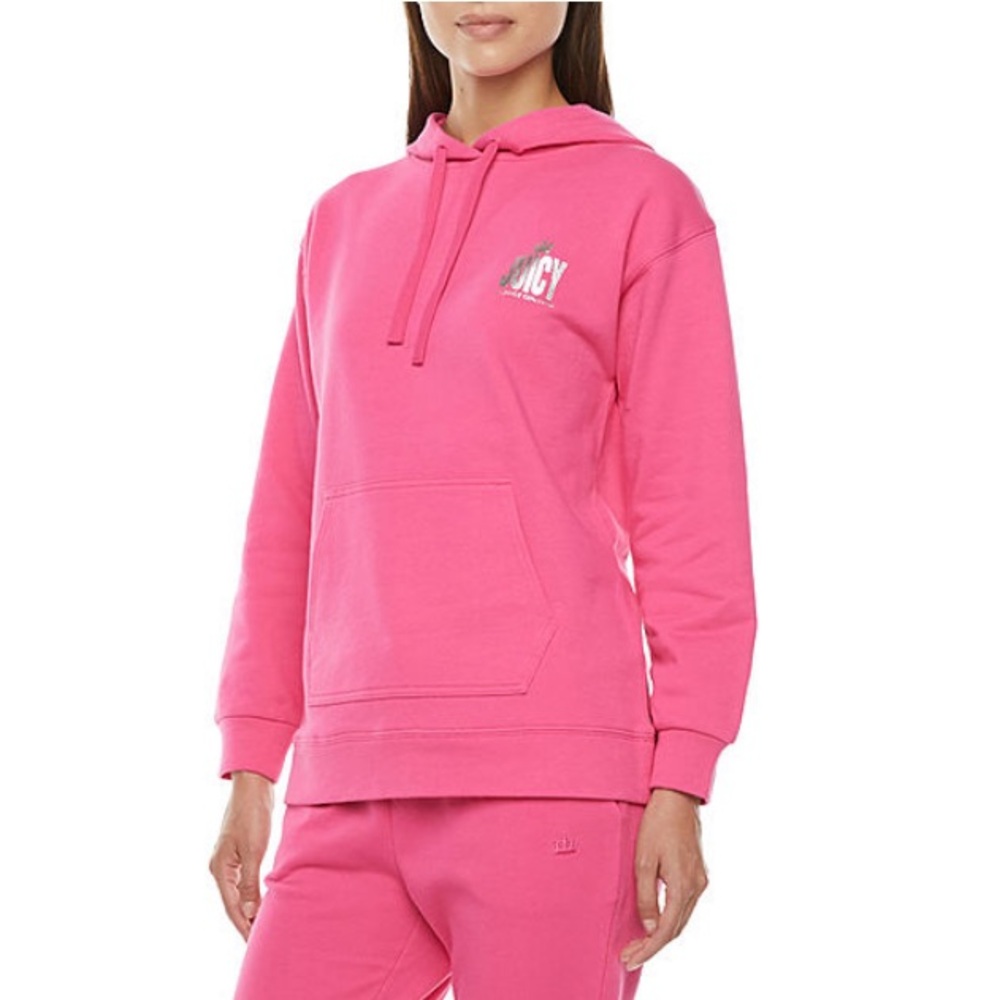 Juicy Couture Relaxed Pink Hoodie Small